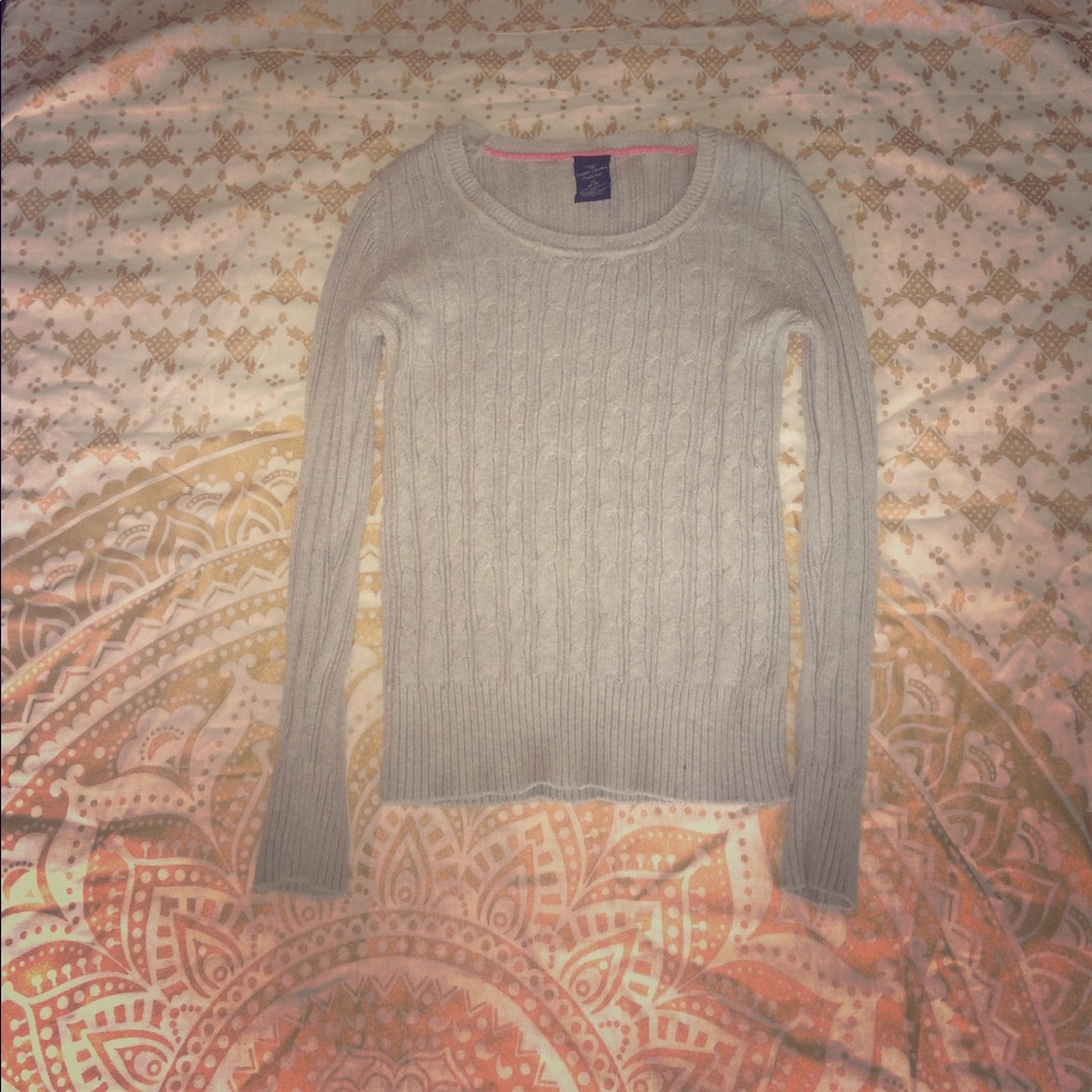 100% cotton gray sweater