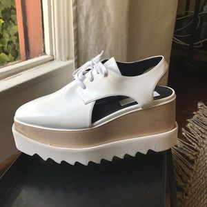 Stella McCartney White Elyse Cut-Out Shoes