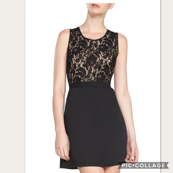 JustFab Dresses & Skirts - Justfab little black and lace dress