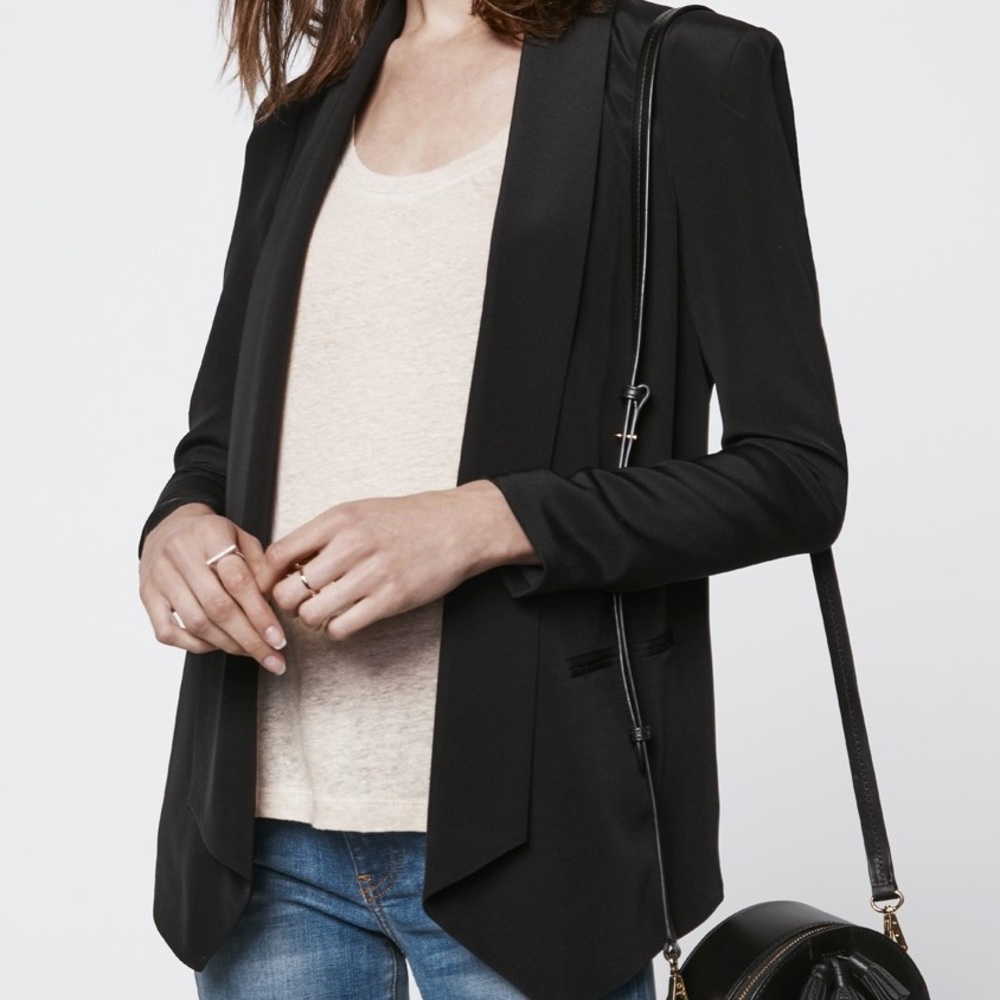 REBECCA MINKOFF NWOT BECKY SILK BLAZER black