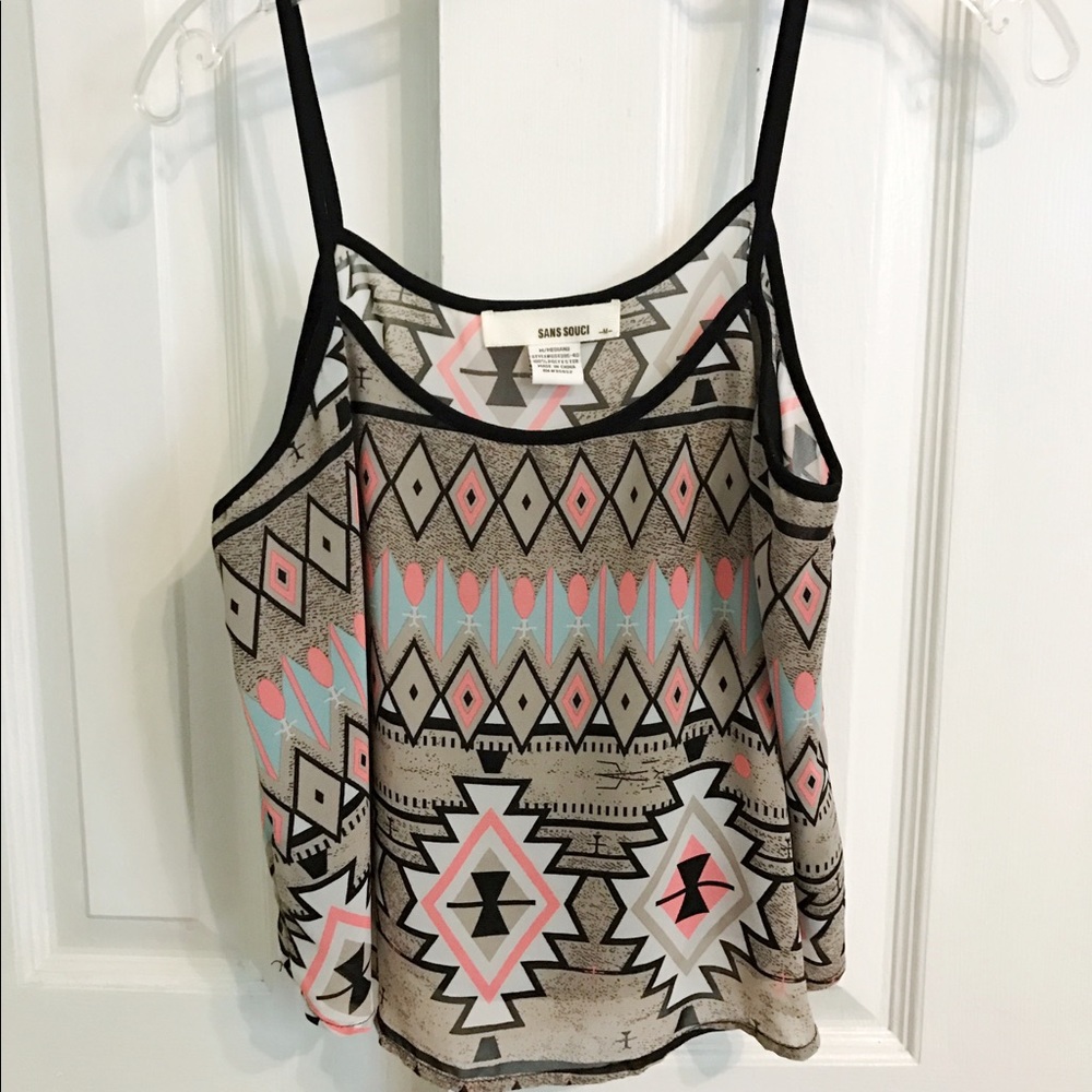 Tribal Print Flowy Tank Top