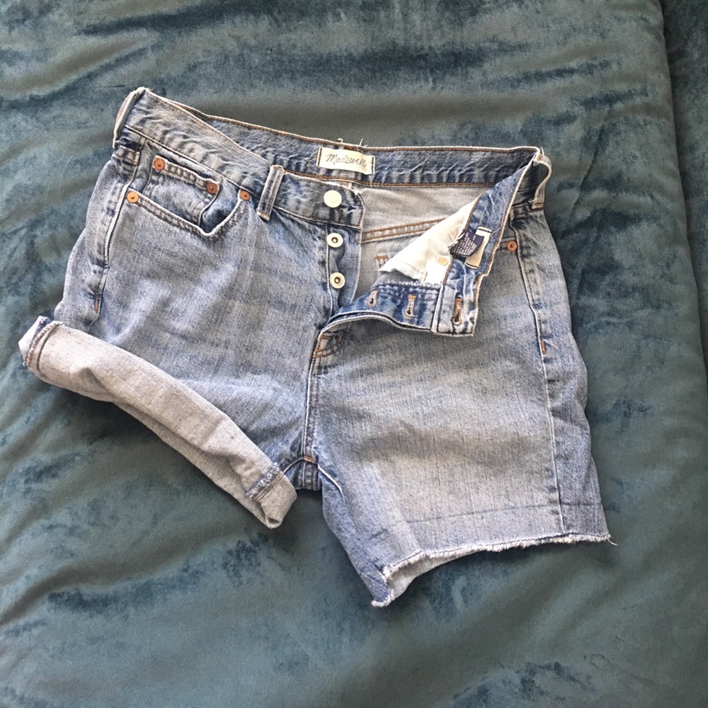 Madewell high waisted jean shorts