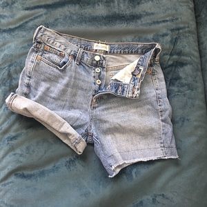 Madewell high waisted jean shorts