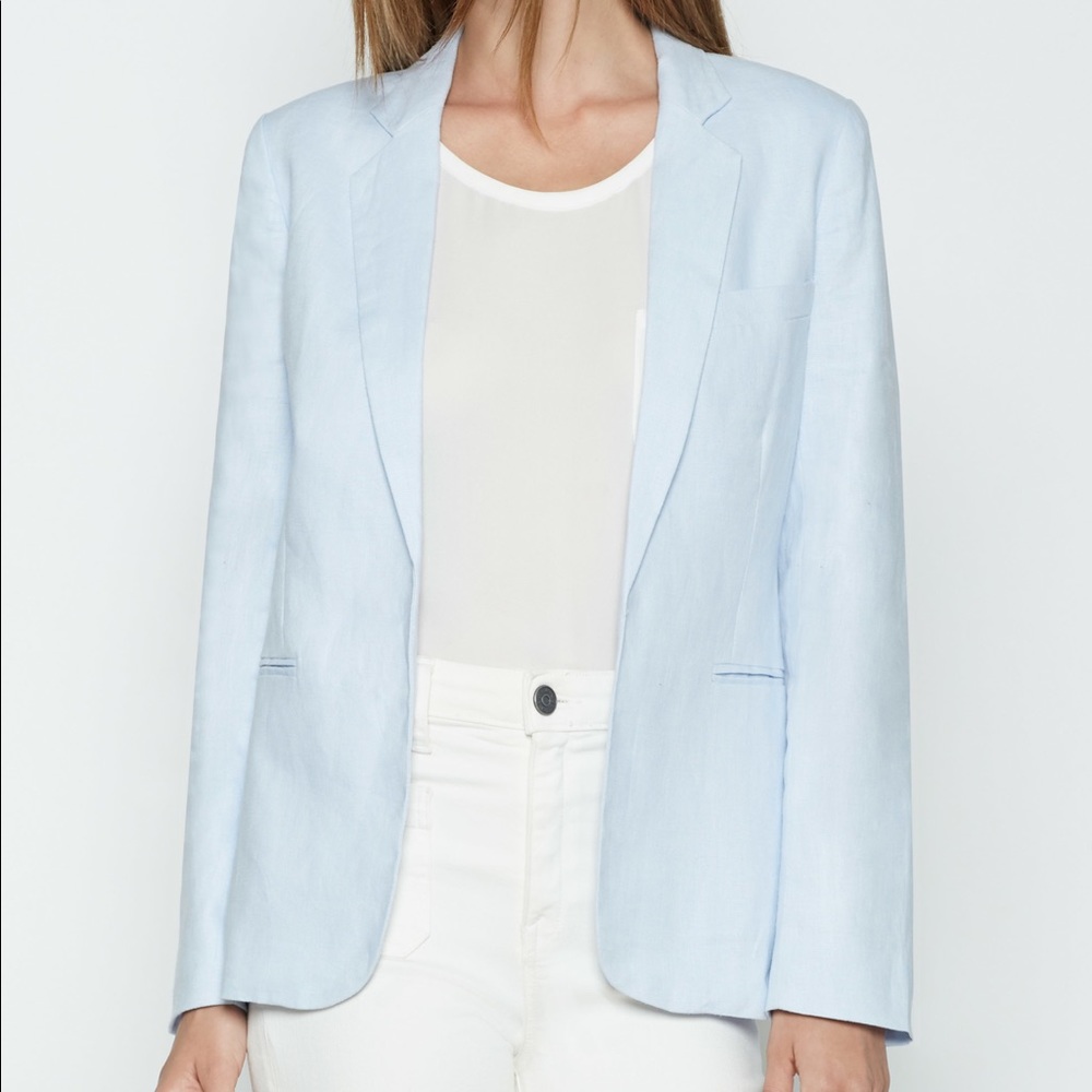 JOIE LINEN BLAZER BABY BLUE NWOT