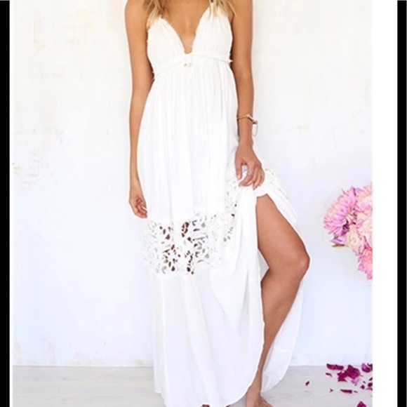 Sale LIGHWEIGHT SUMMER HALTER MAXI - Picture 4 of 8