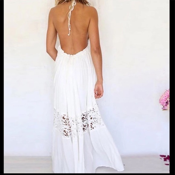 Sale LIGHWEIGHT SUMMER HALTER MAXI - Picture 7 of 8