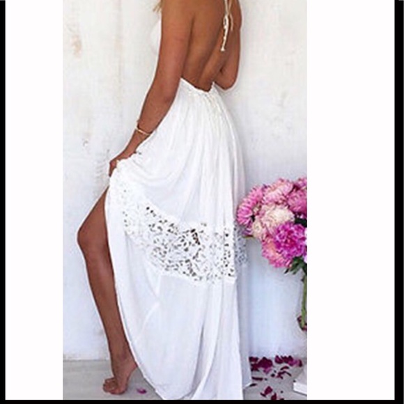 Sale LIGHWEIGHT SUMMER HALTER MAXI - Picture 3 of 8
