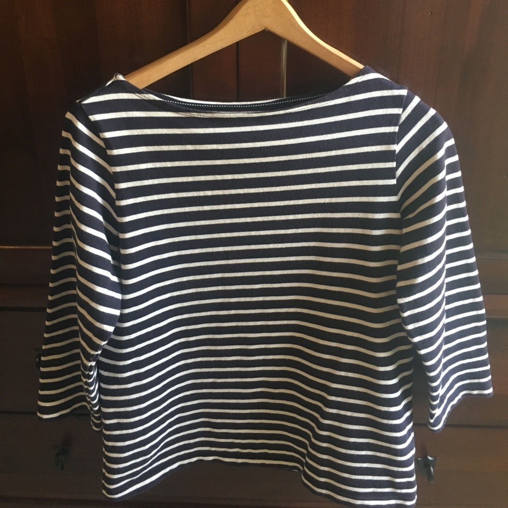 Lands' End navy boat neck Breton