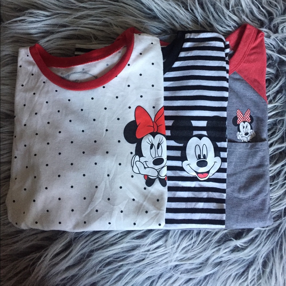 Mickey Mouse and Minnie shirts