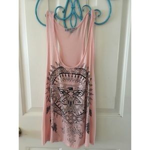 Rhinestone printed racerback tank