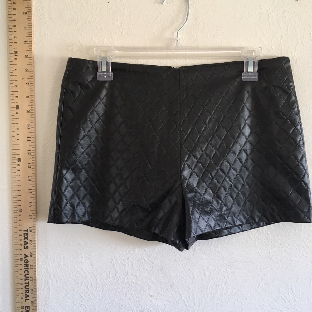 HOT mini shorts! Faux vegan leather embossed new