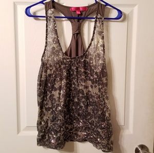 Sequined tank top