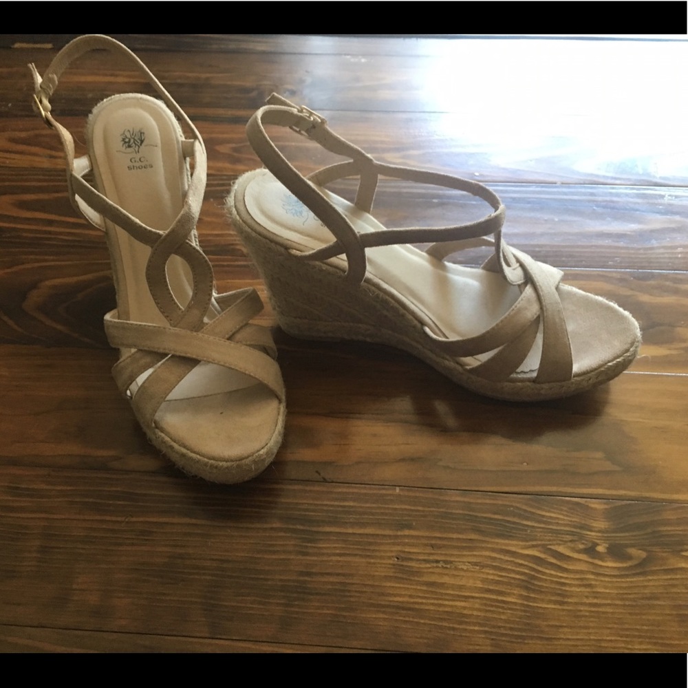 Nude Rope Wedges
