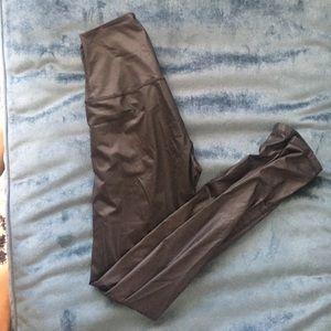 DYI high shine Leather leggings, high waisted