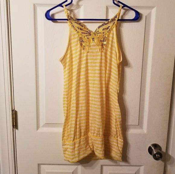 Tank top with butterfly sequin design - Picture 2 of 3