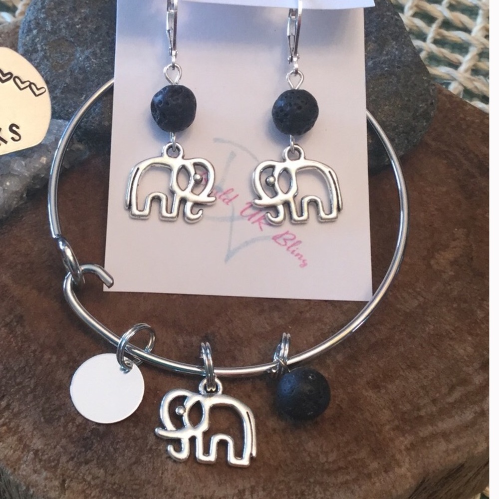 🐘Diffuser bead Elephant Charm set🐘