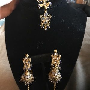 Head piece and Earrings.