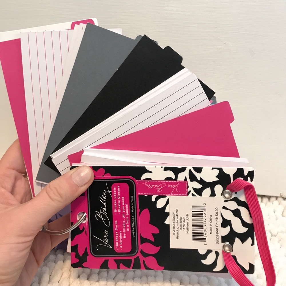 NEW Vera Bradley Study Buddy Index Cards