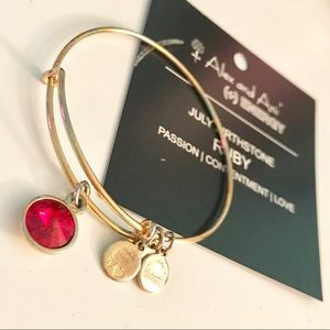 Alex and Ani Bracelet | Ruby July Birthstone