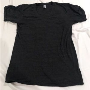 American apparel tri blend v-neck gray small