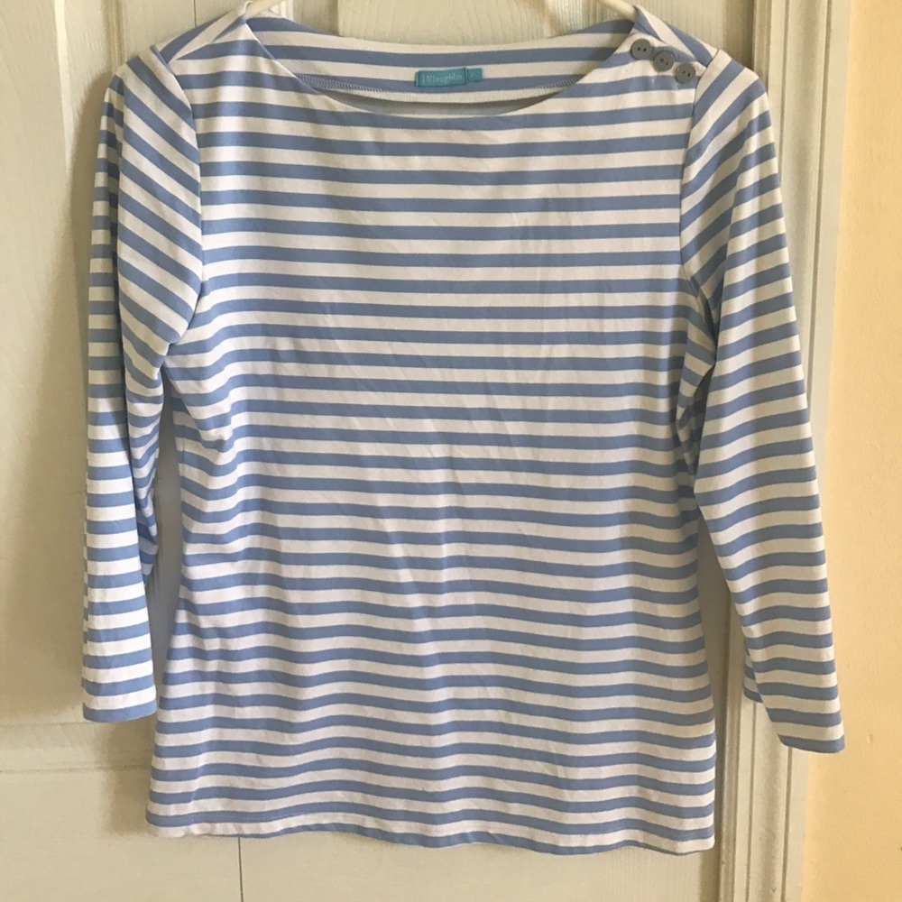 J. McLaughlin wavesong boatneck striped top