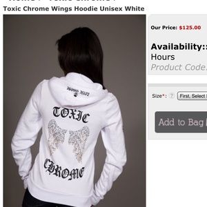 RARE TOXIC CHROME HOODIE UNICA MELROSE S
