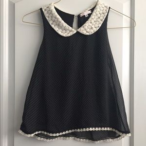 Mauve small Peter Pan collar tank