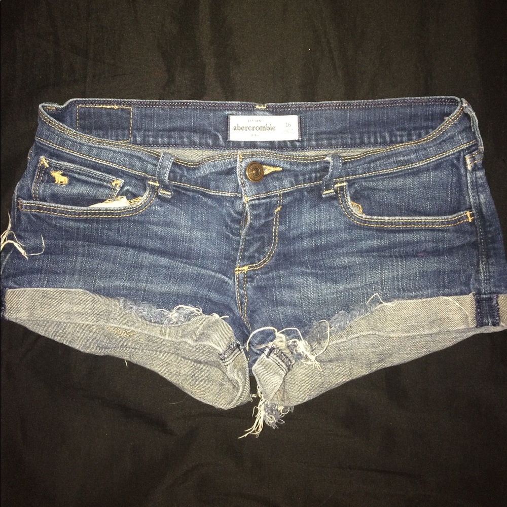 Abercrombie Kids dark wash shorts