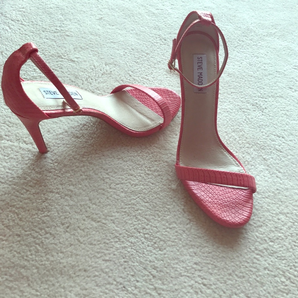 Pink Steve Madden heel sandals