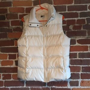 White puffer vest