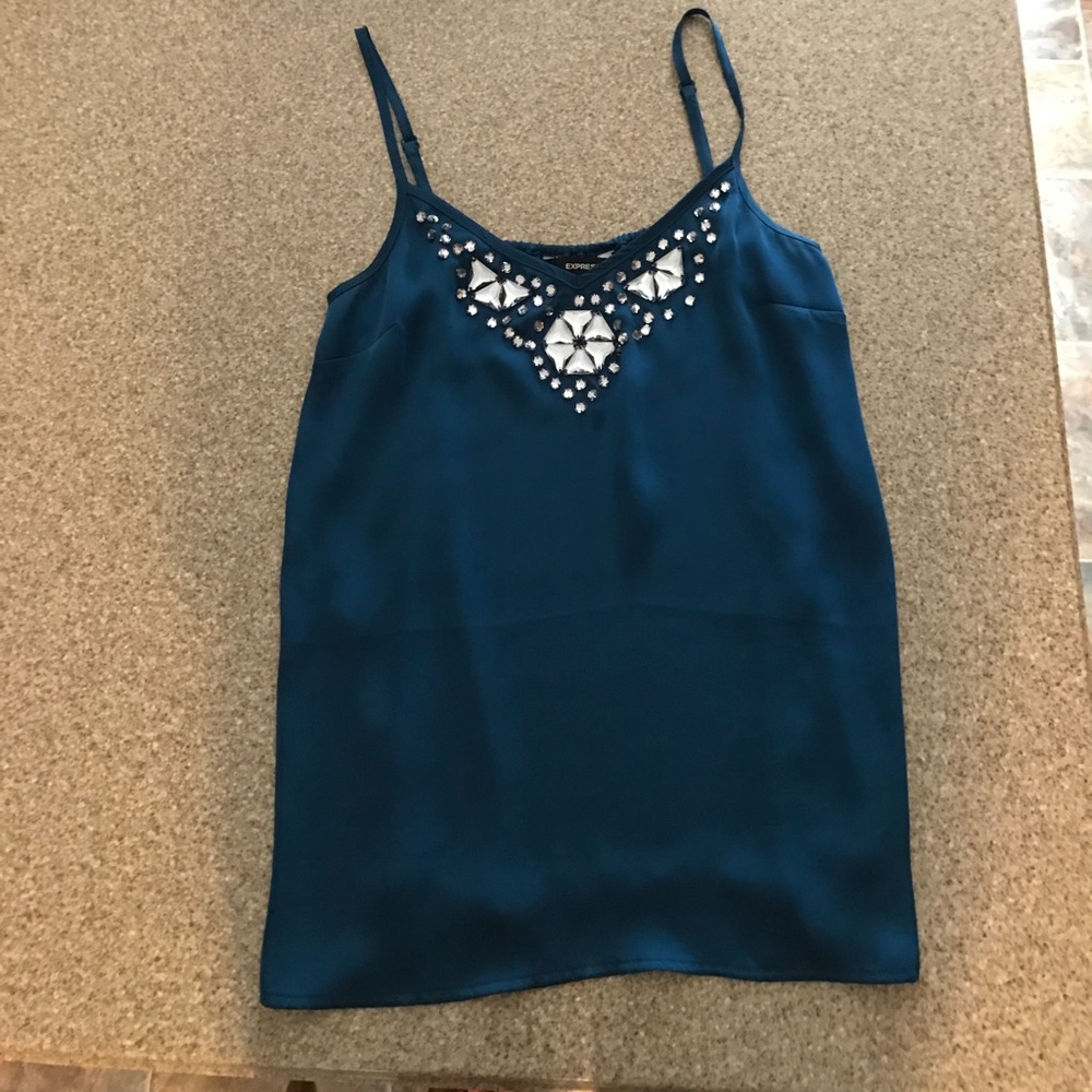 Express silky top with beading size small