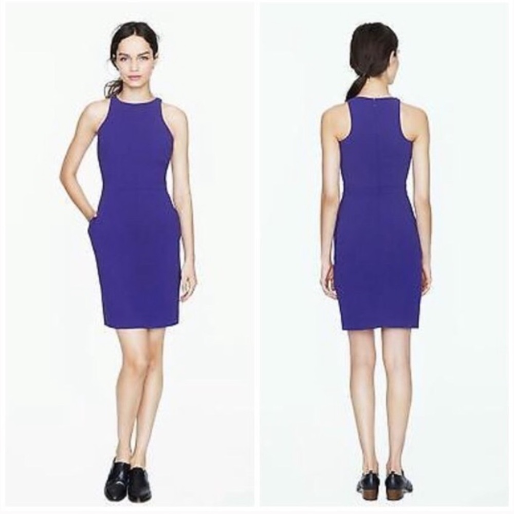 Jcrew Royal Purple Cut In Crepe Dress - WORN ONCE