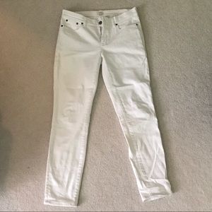 White J.Crew Ankle Jeans