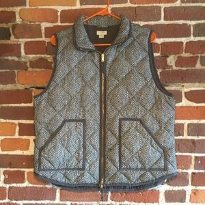 Gray herringbone vest