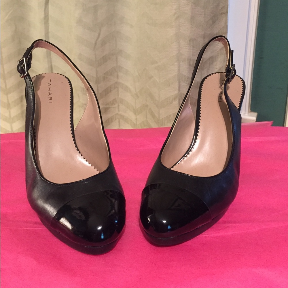 Tahari sling back pump
