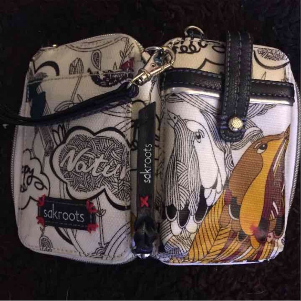 Gorgeous Sakroots printed wristlet /wallet /Clutch