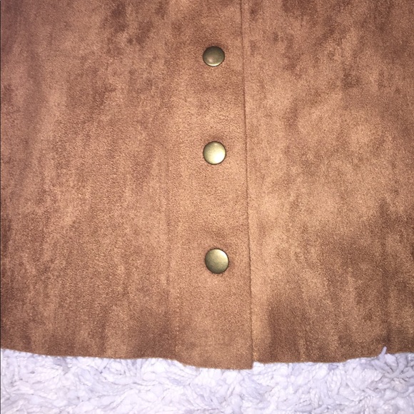 Brown Suede Skirt - Picture 2 of 5