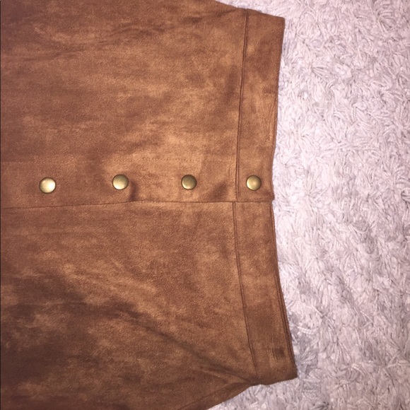 Brown Suede Skirt - Picture 3 of 5