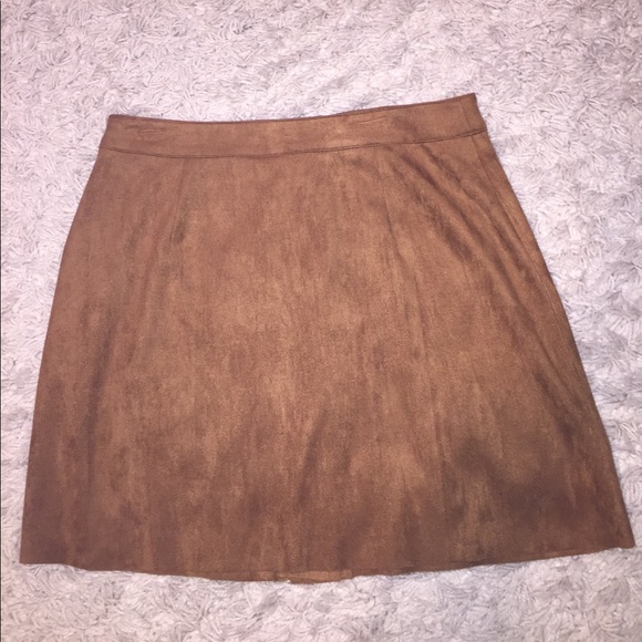 Brown Suede Skirt - Picture 4 of 5