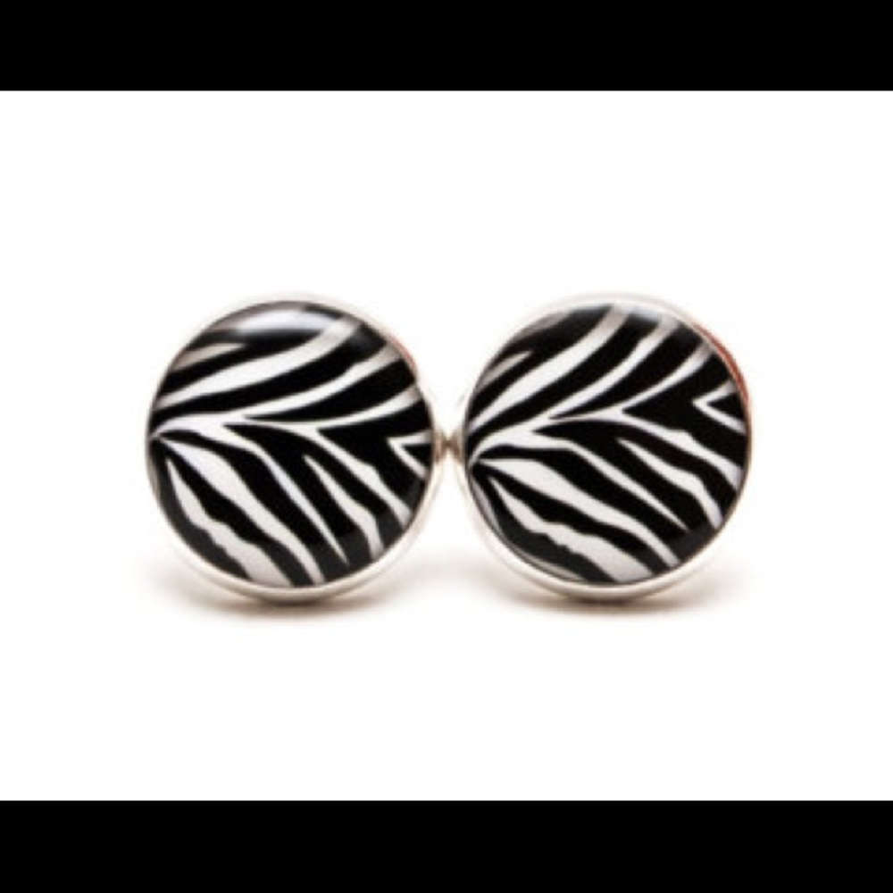 ZEBRA EARRINGS, never worn!