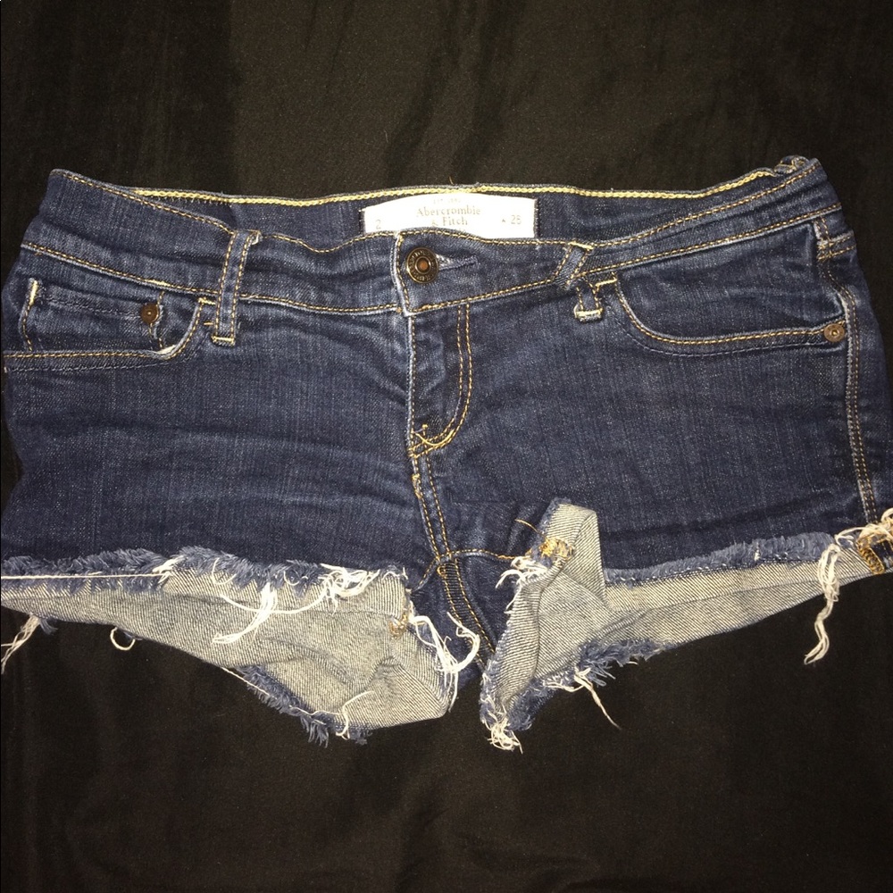 Abercrombie & Fitch dark wash shorts