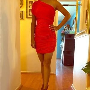 Orange body icon dress