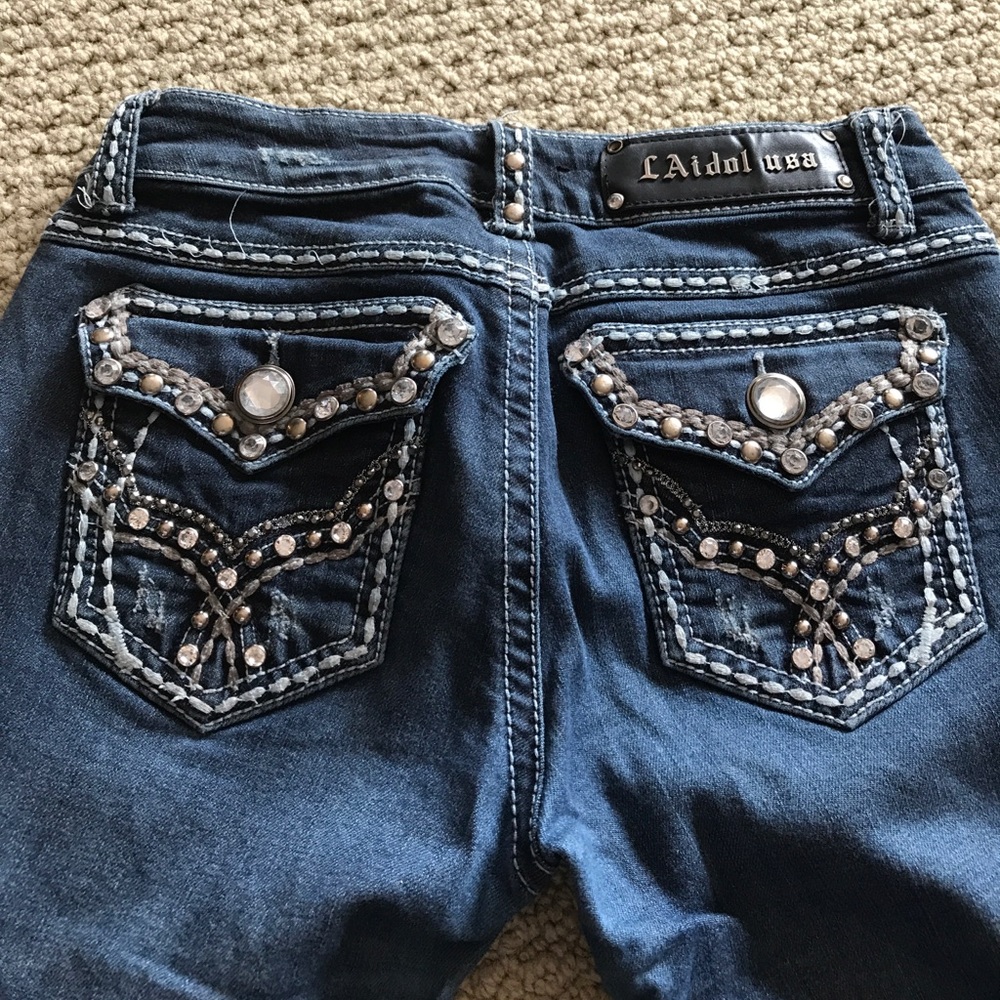 LA Idol jeans - skinny boot cut, size 5