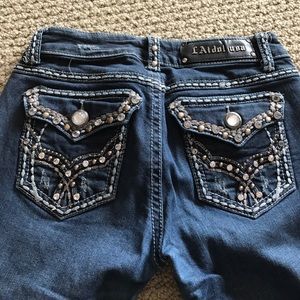 LA Idol jeans - skinny boot cut, size 5