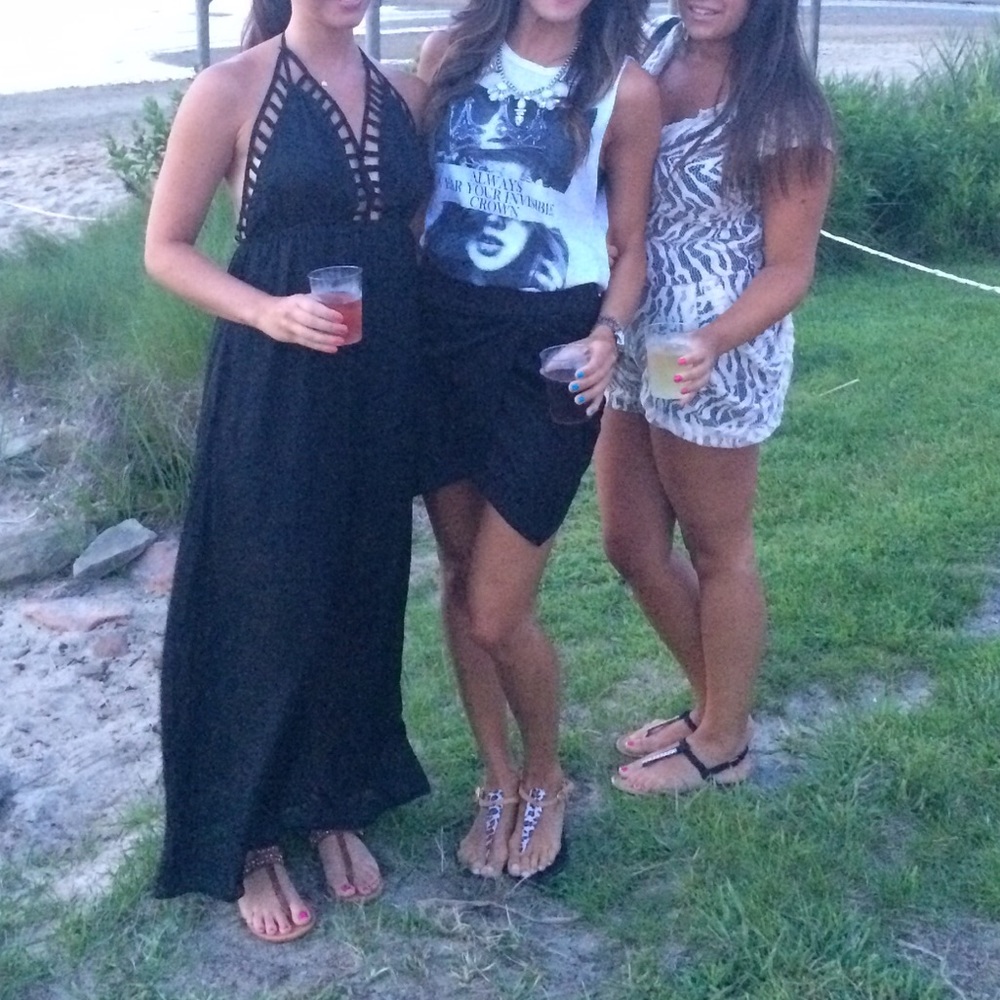 Black Maxi cage dress