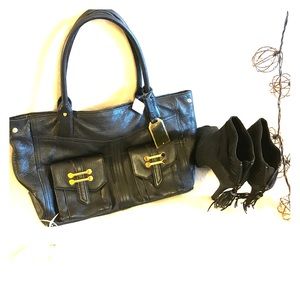 AUTHENTIC RALPH LAUREN genuine leather black bag