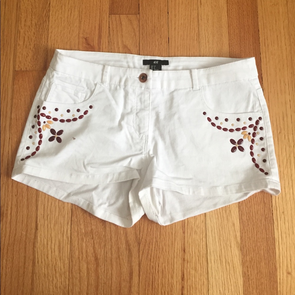 H&M white jean shorts
