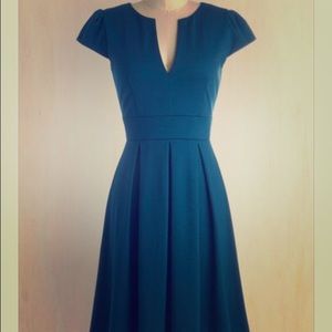 Blue v Neck Dress