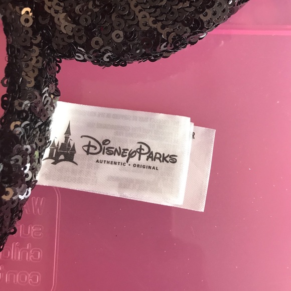 Minnie Mouse black and red sequin headband ears - Picture 2 of 4