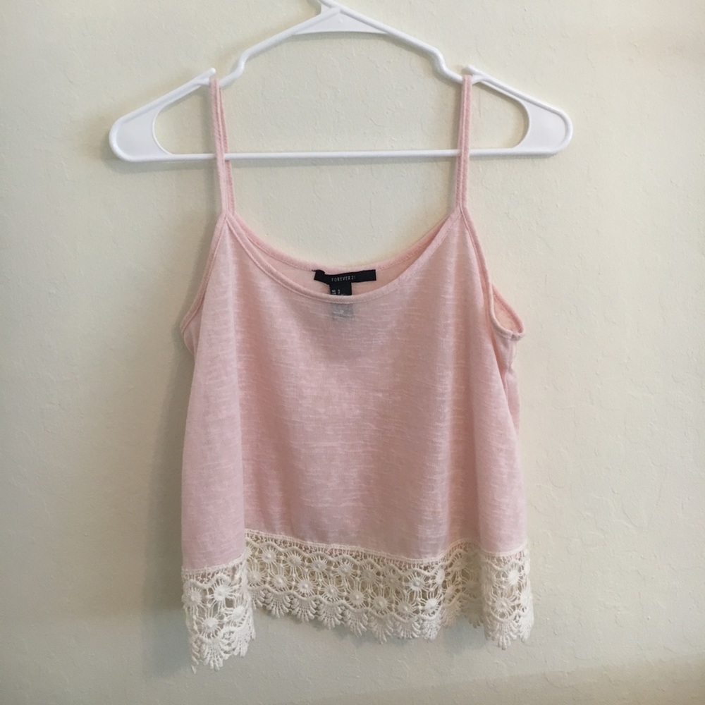 Forever 21 Pink Lace Crop